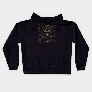 Moon child in black Kids Hoodie